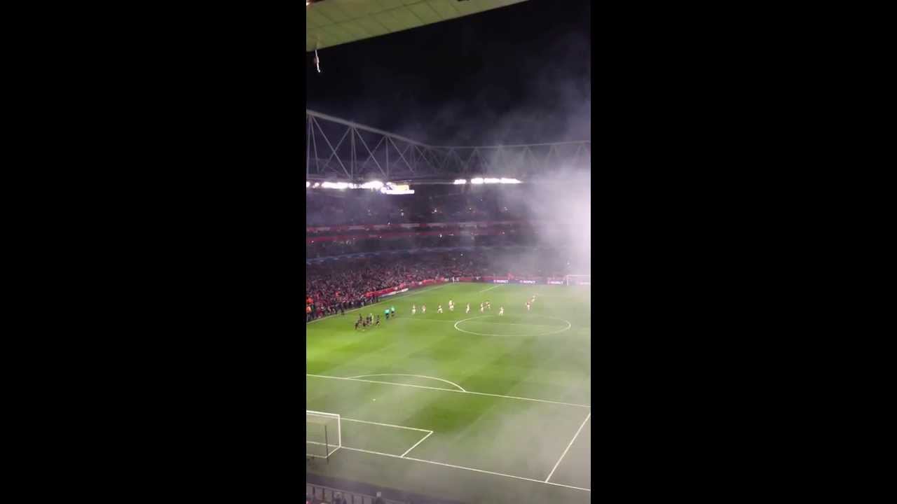 Amazing Bayern Munich supporters! Arsenal Vs Bayern - Emirates Stadium
