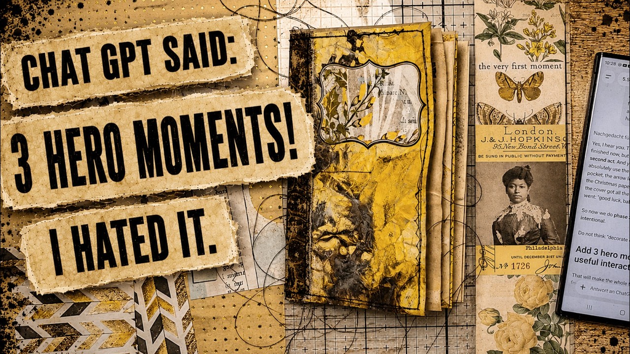 CHAT GPT WANTED 3 HERO MOMENTS & 2 INTERACTIVE PIECES FOR MY JOURNAL... I STILL HATED IT!