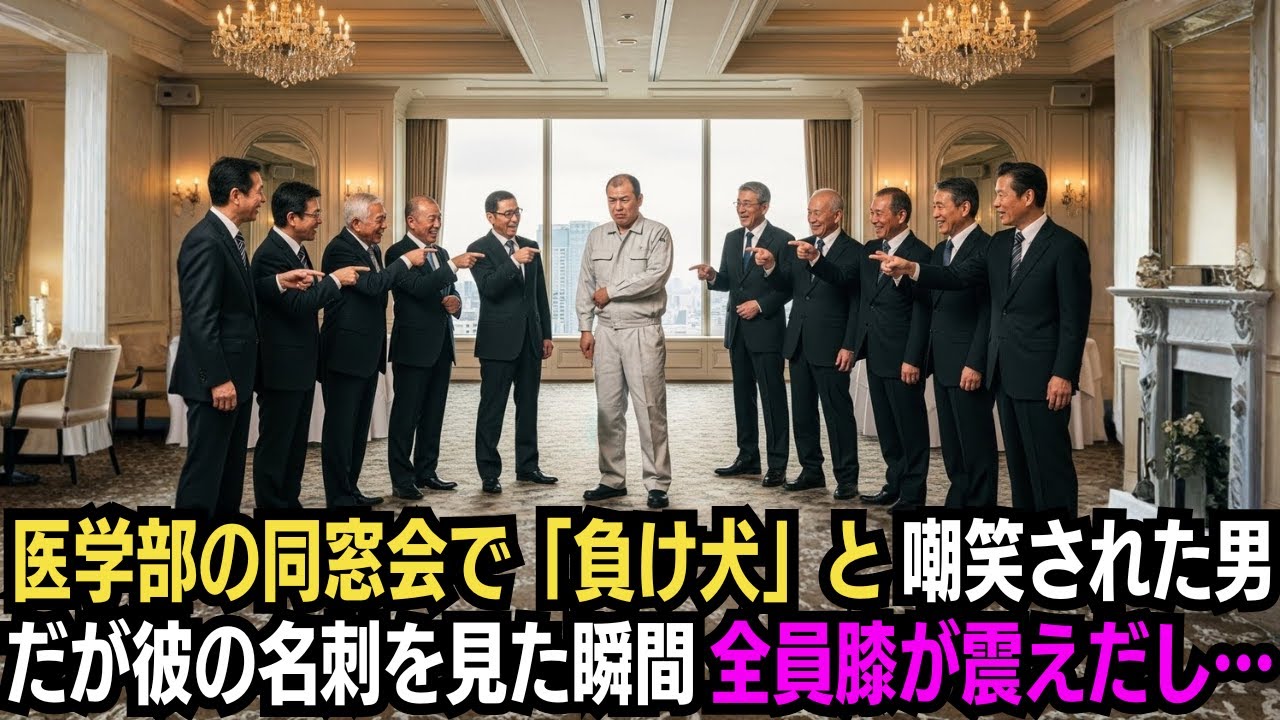 医学部の同窓会で「負け犬」と嘲笑された男→だが彼の名刺を見た瞬間全員膝が震えだし…