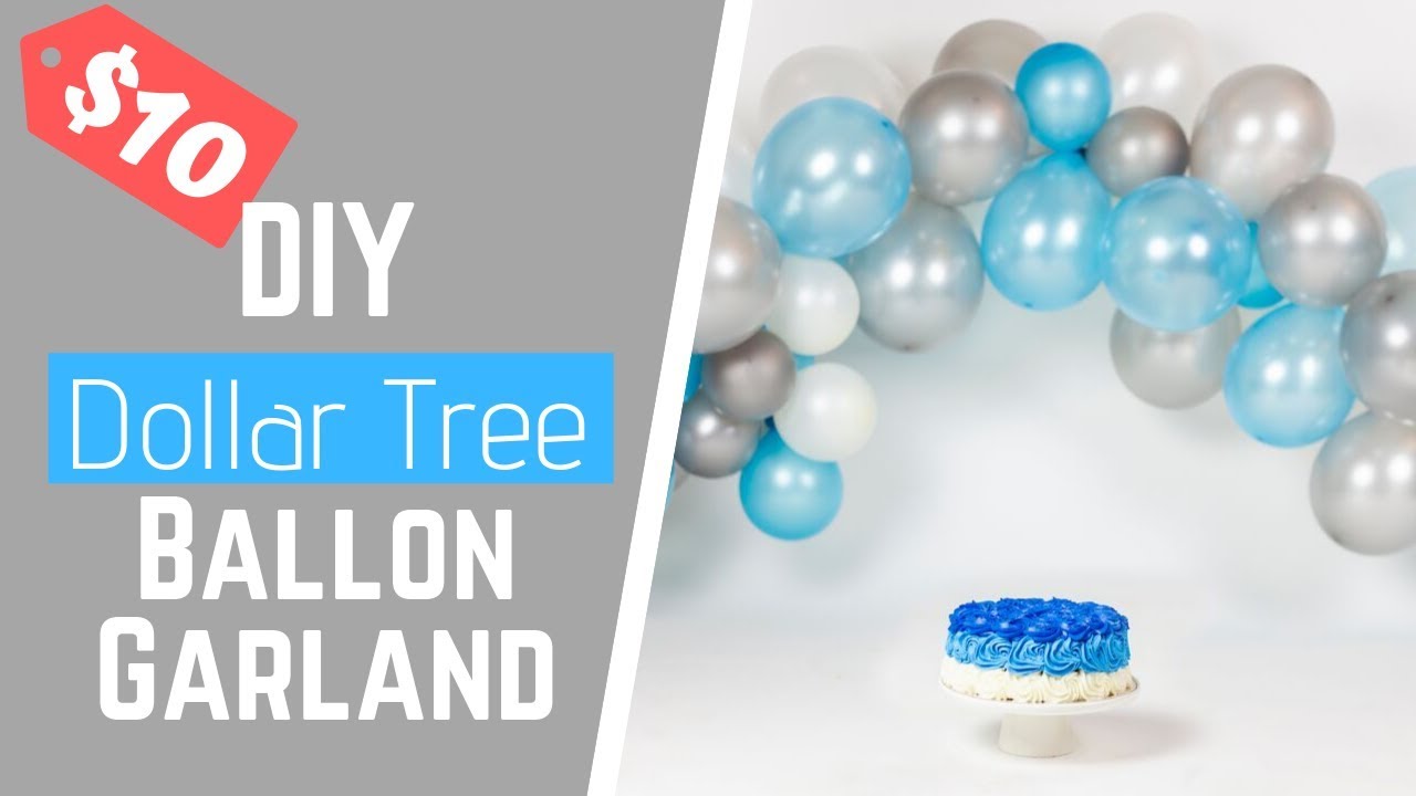 $10 Dollar Tree DIY Balloon Garland for a Cake Smash Photo Shoot