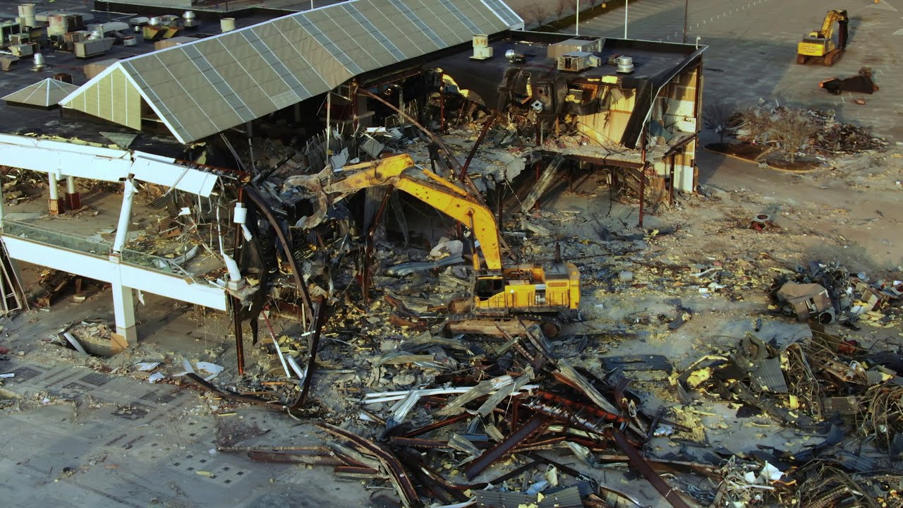 Silver City Galleria Mall Demolition (Demo) Project Drone Video. Heavy Machines Working Part 3.