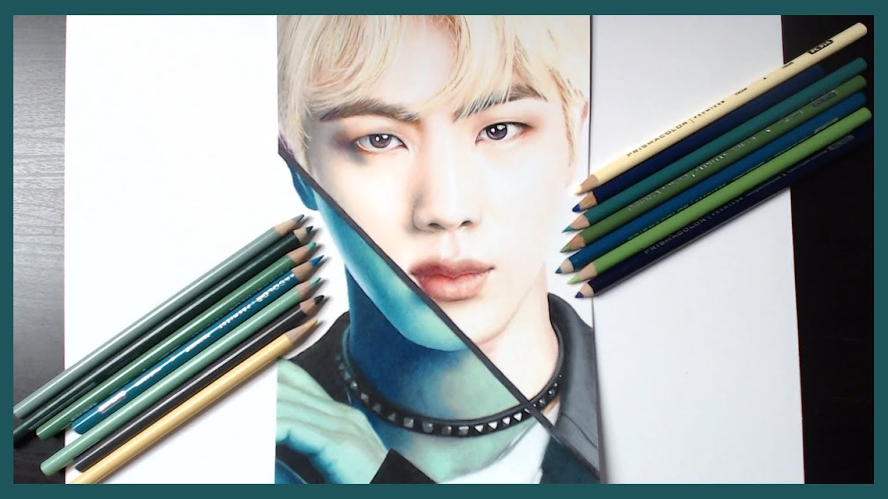 BTS - JIN DRAWING TIMELAPSE