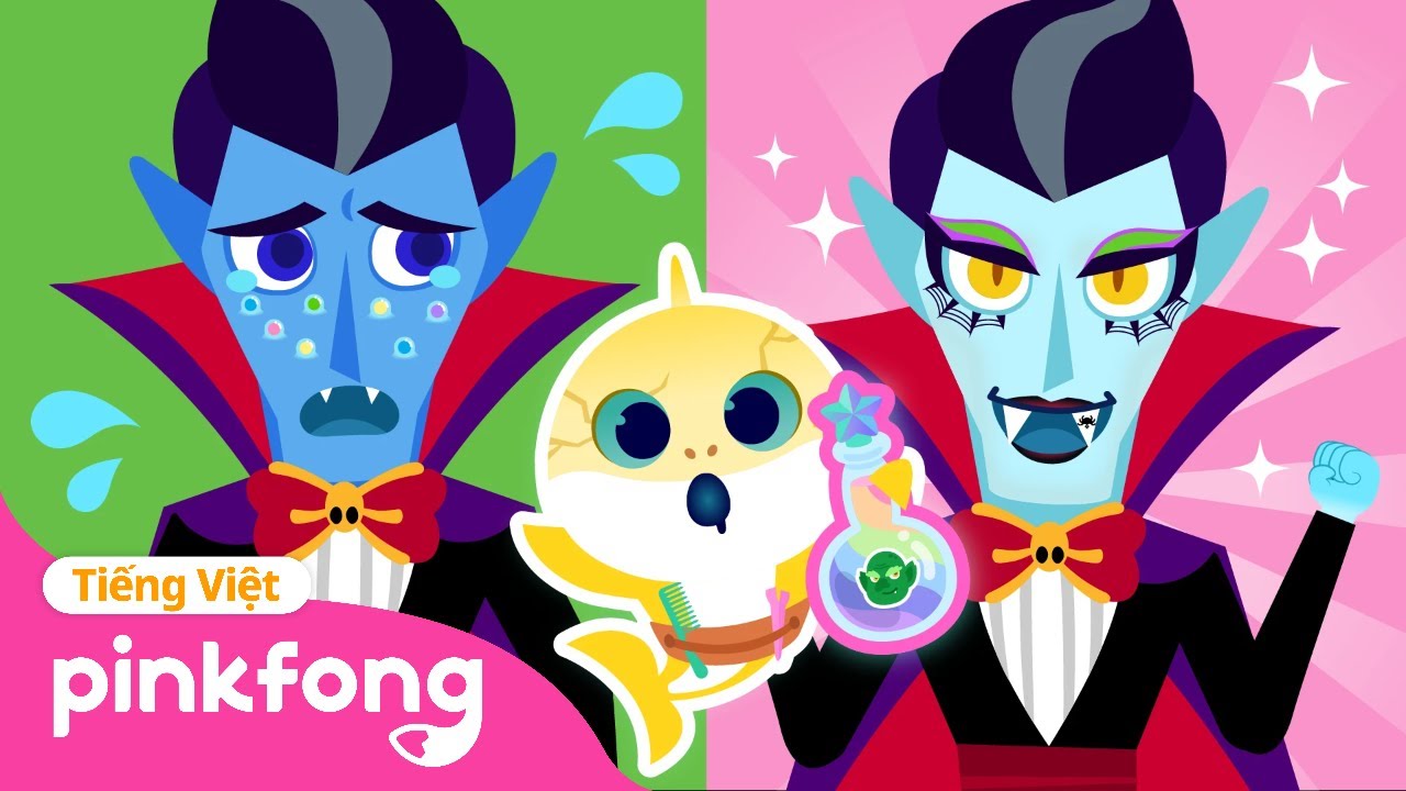 Tiệm tóc Halloween của Gia Đình Cá Mập: Biến hình thành quái vật 🦈 Halloween 🎃 Baby Shark Pinkfong!