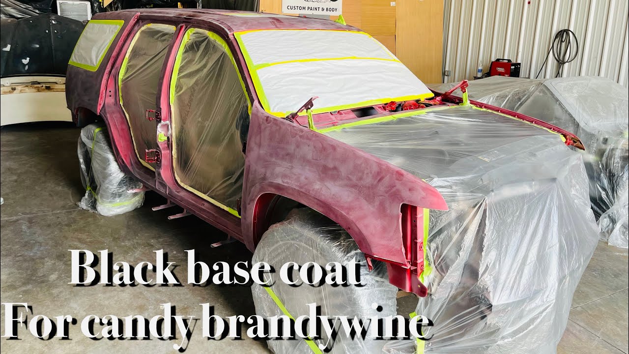 Applying Black Base Coat For Candy Brandywine!! 
#candypaint