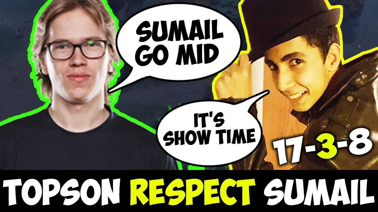 Topson Give Sumail Mid With Respect - Sumail Crazy Genius Magical Shadow Fiend Dota 2