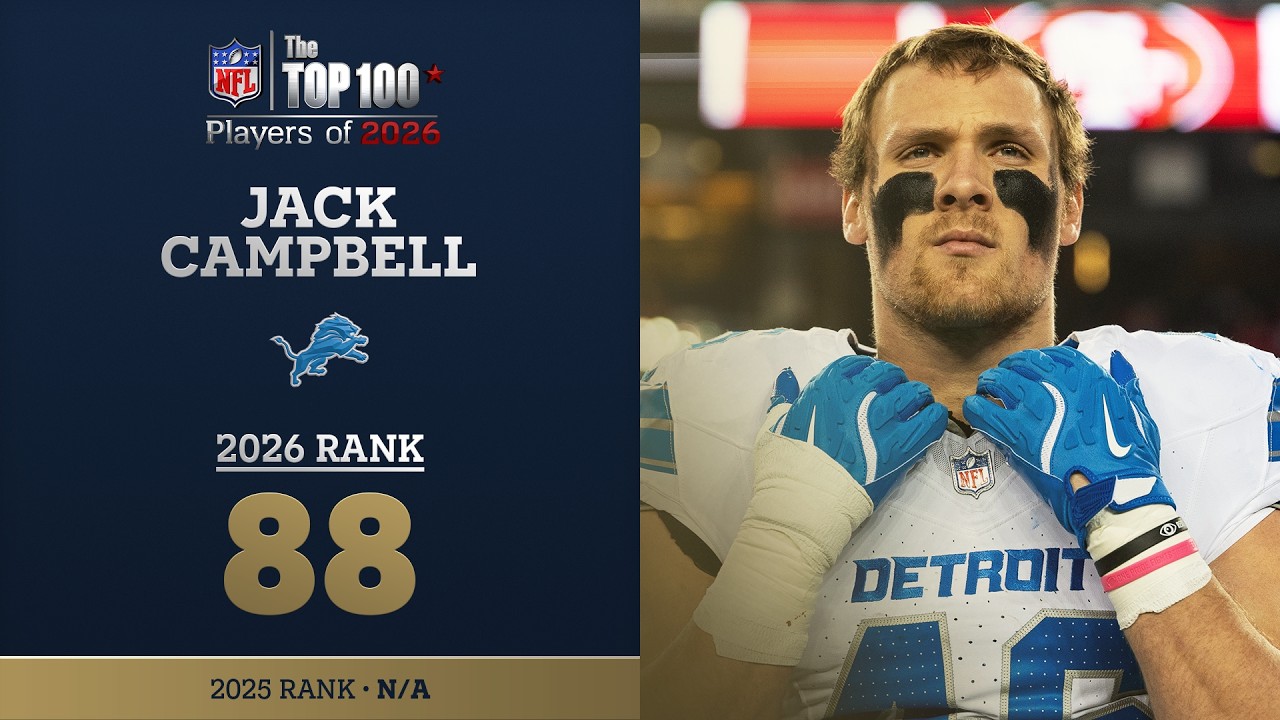 88: Jack Campbell (LB, Lions) | Top 100 Players of 2026