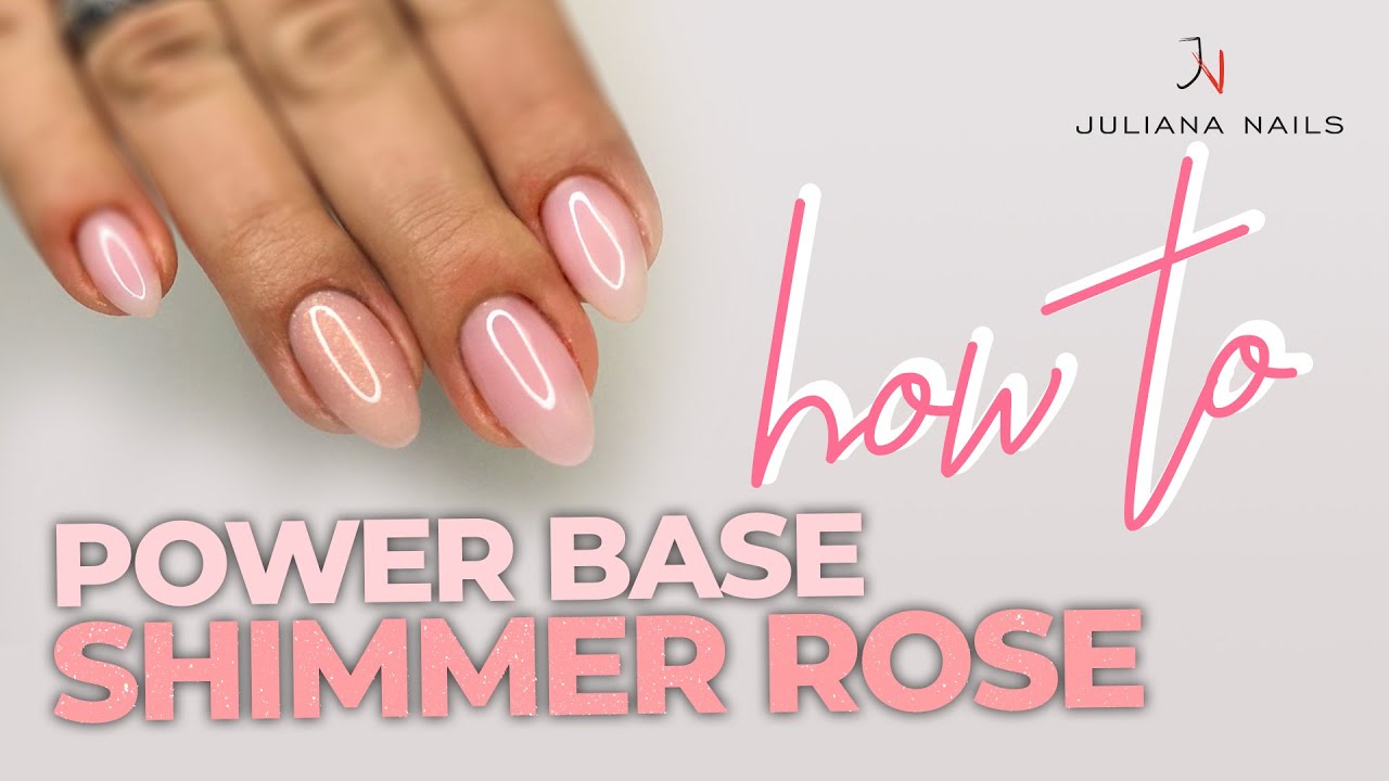 Innovatives Streich-Aufbau-Gel: Power Base Shimmer Rose - Juliana Nails #welovegellack #gellack