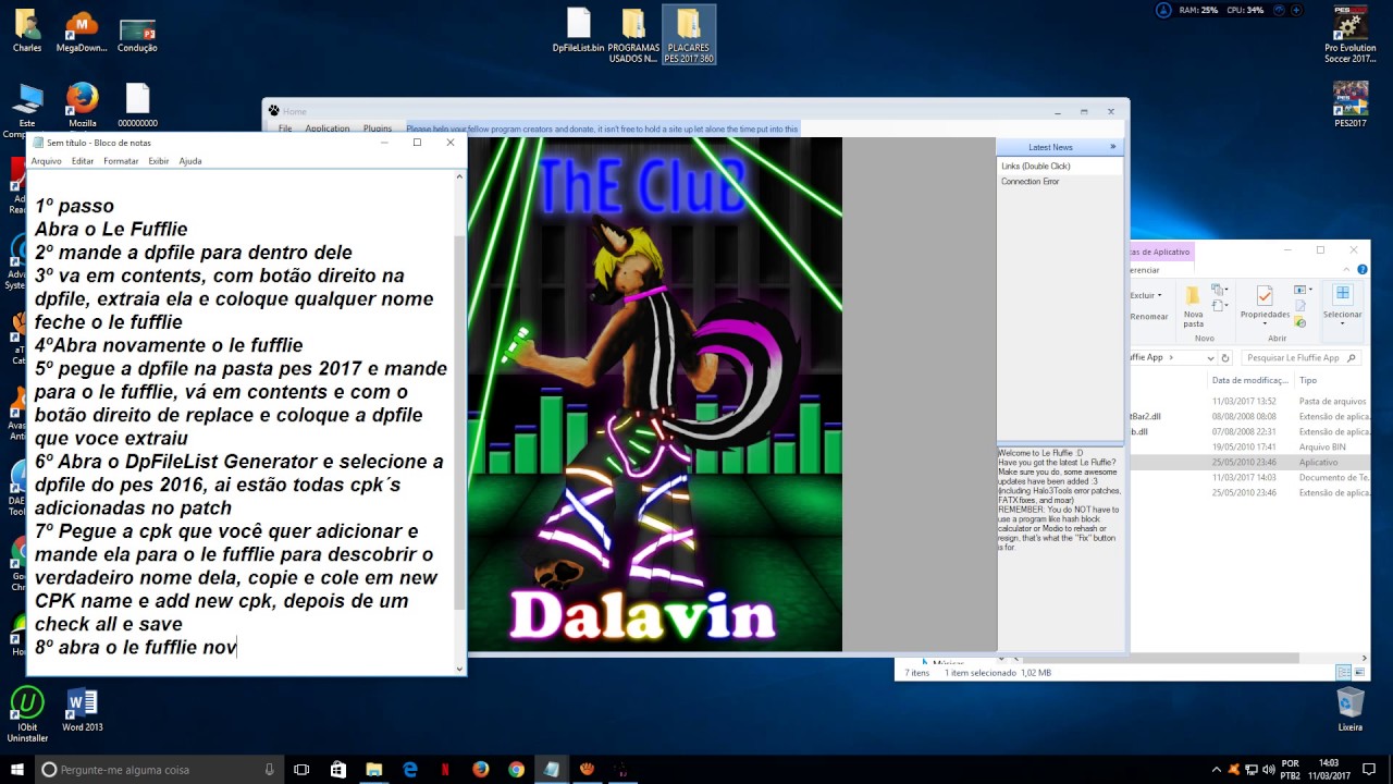 Como adicionar cpk´s na DpFIle no PES 2017 XBOX 360