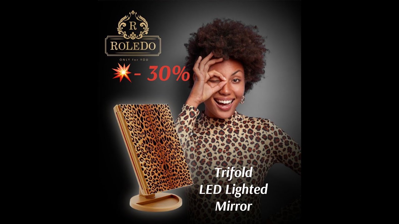 Best Makeup Mirror 2022 $30 - Best Makeup Mirror with Lights Amazon / RoLeDo Mirror / Leopard Print