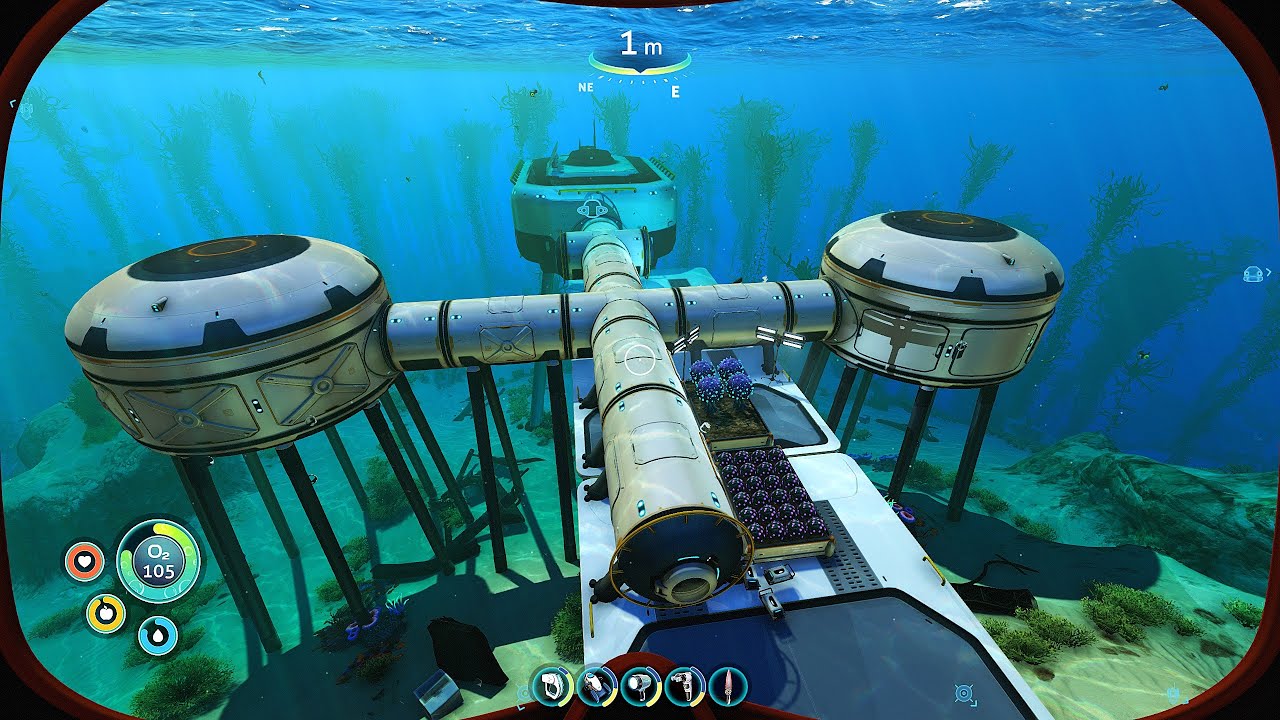 Subnautica (Survival) Moonpool crafted & Aurora starship exploration. First time playing (part 6)