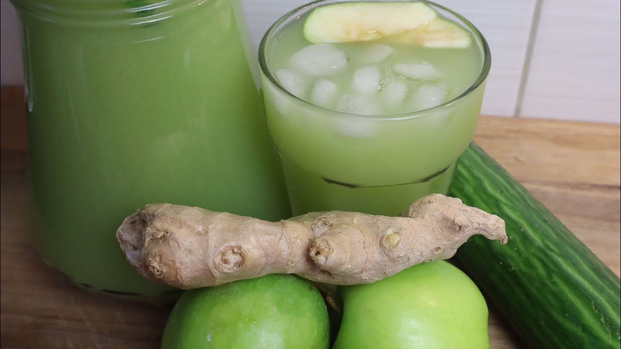 CUCUMBER GINGER APPLE JUICE | HEALTHY JUICE RECIPE FOR DETOX