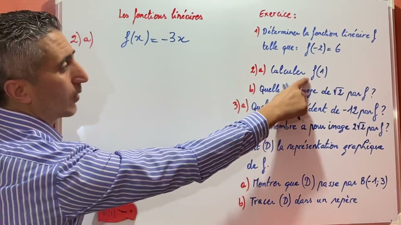 Les fonctions linéaires: Exercice corrigé