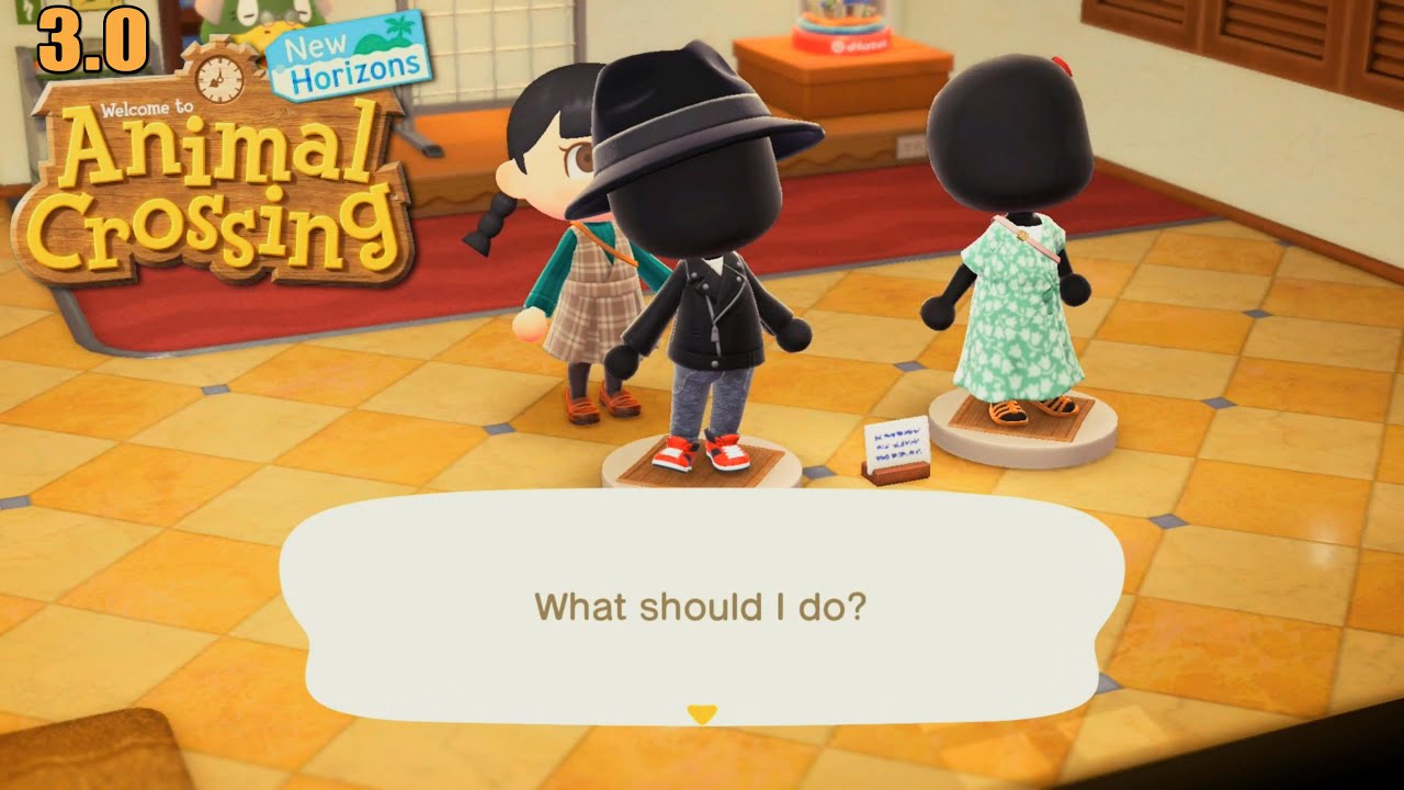AC New Horizons Update 3.0 - How to make Mannequins Quest Hotel, Limit Two Outfits [SW1]