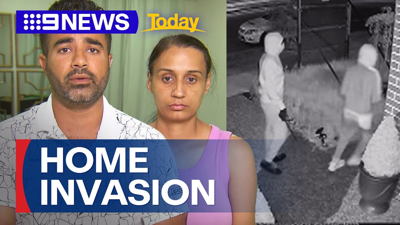 Armed gang invades Melbourne family home | 9 News Australia