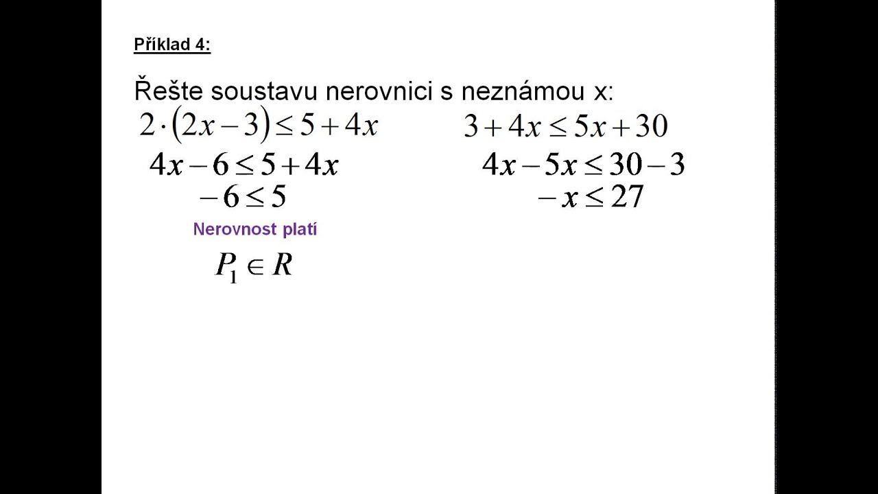 Soustavy lineárních nerovnic