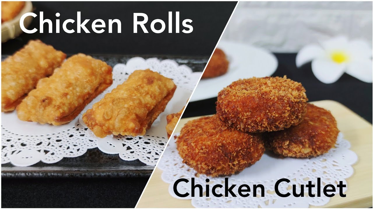 நோன்பு திறக்க 2 விதமான சிக்கன் ரெசிபீஸ் / Chicken Cutlet / Chicken Rolls