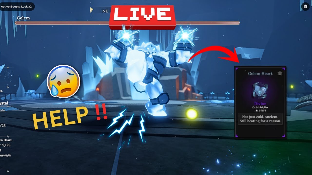 HELP ME TO BEAT THE ICE COLD BLOOD GOLEM 💀😭