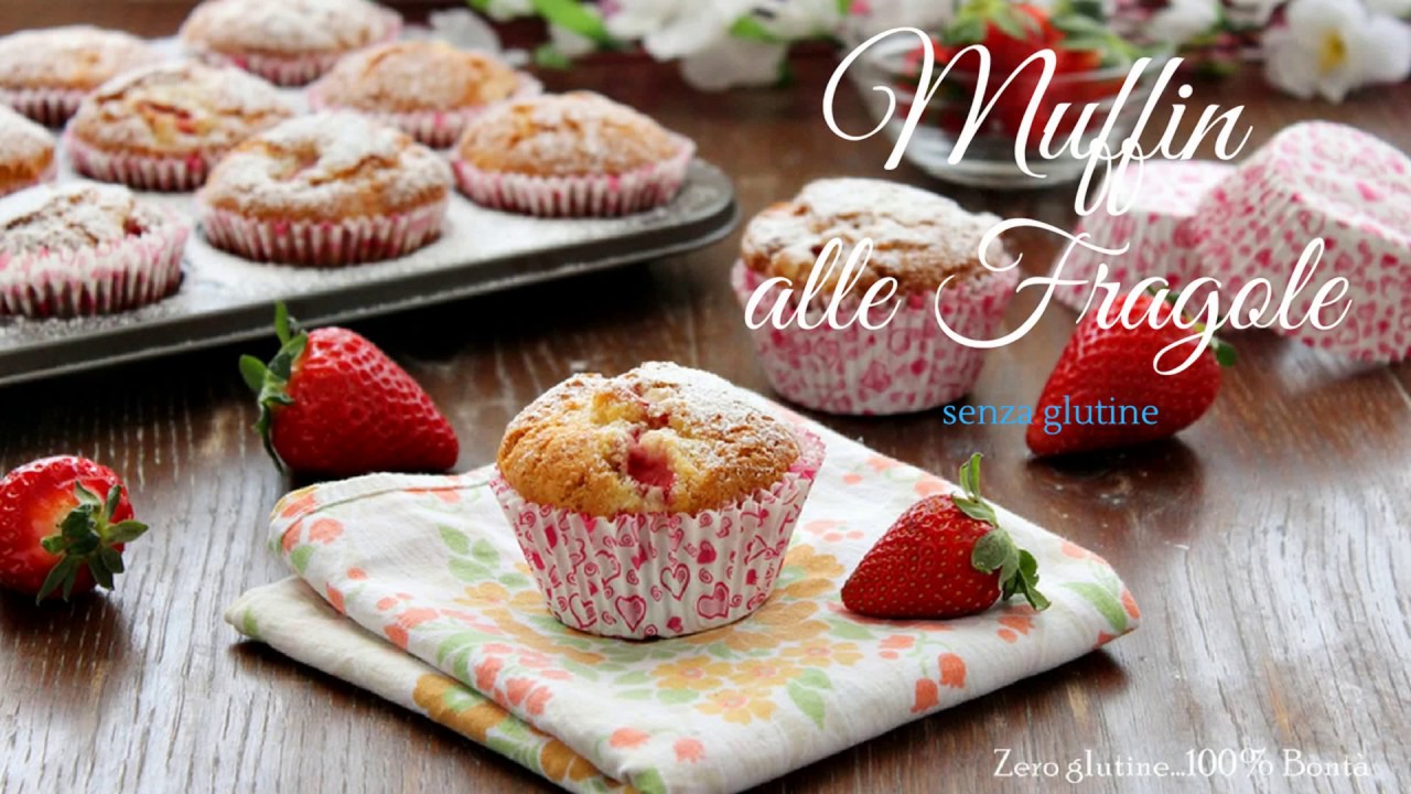 Muffin alle fragole e yogurt senza glutine