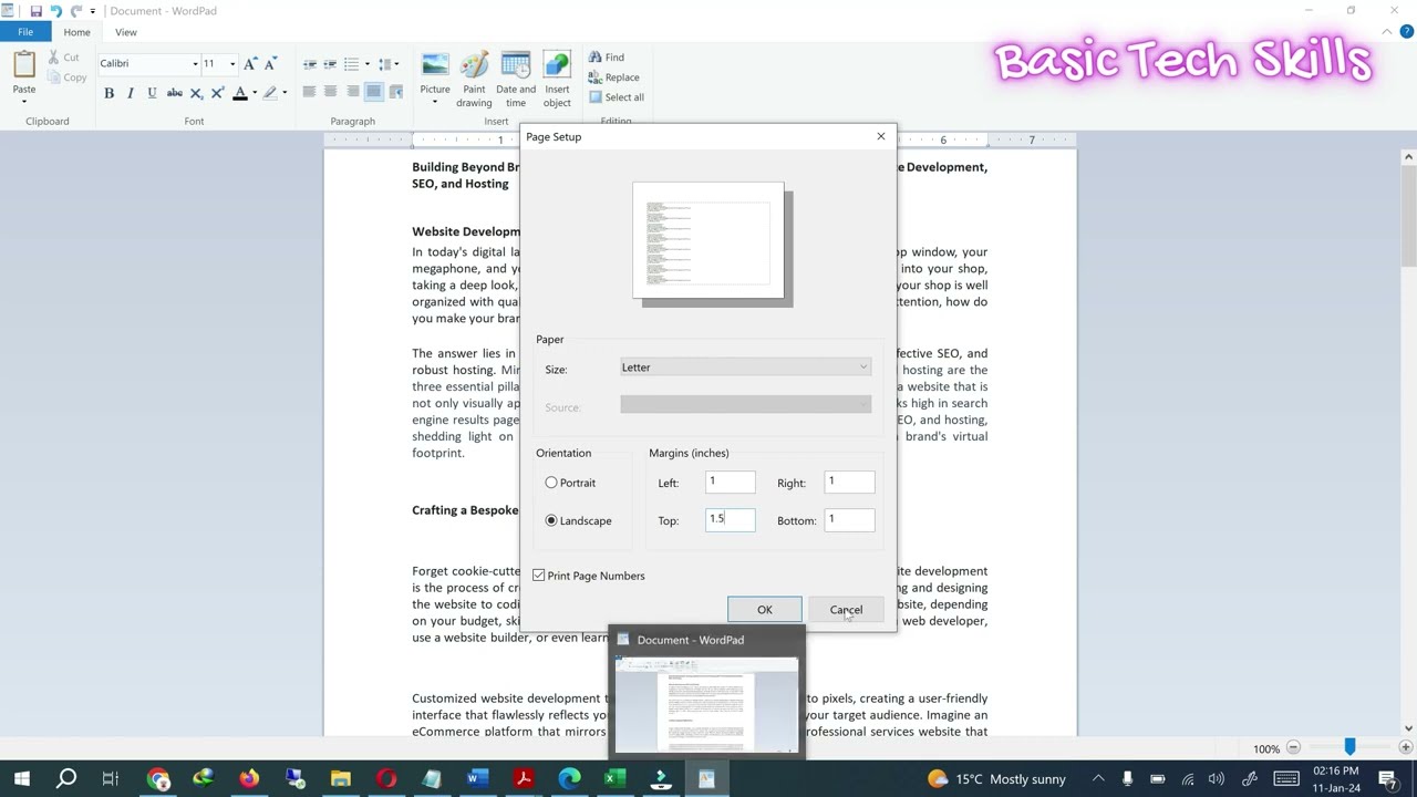 How to Change Margins in WordPad❤ wordpad page setup🧡How to Set Margins in WordPad