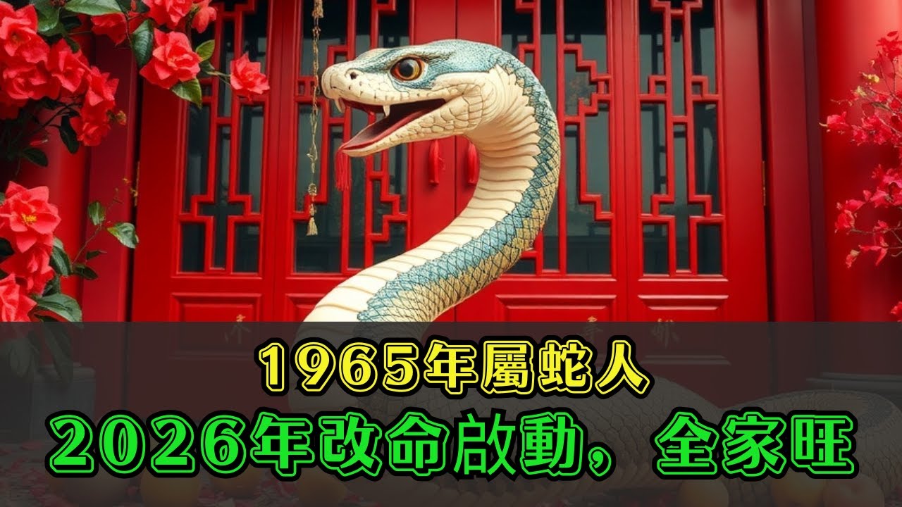 不看一定後悔！1965年的蛇，2026年是「改命關鍵年」，3個天象一應驗，全家富貴連環來！#1965生肖蛇 #屬蛇翻身年 #2026蛇年 #命運轉化 #乙巳蛇