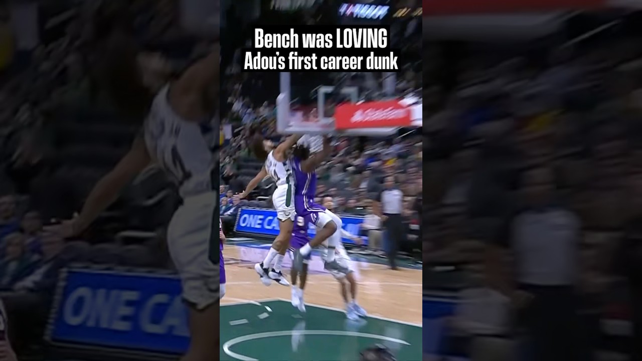 EVERYONE&rsquo;S reaction&rsquo;s to Adou&rsquo;s first dunk #Rookie #NBA