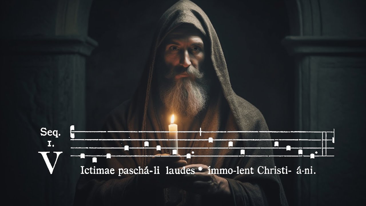 Gregorian Chant - Victimae Paschali Laudes (Lyric Video) | Catholic Cathedral Liturgy Hymn