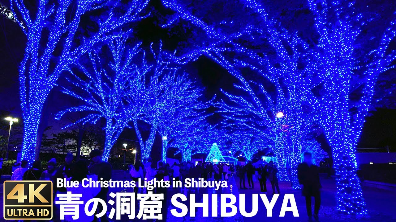 [4K]🇯🇵 青の洞窟 SHIBUYA 渋谷 イルミネーション 冬デート / Blue Christmas Lights in Shibuya, Tokyo. 2023【Osmo Pocket 3】