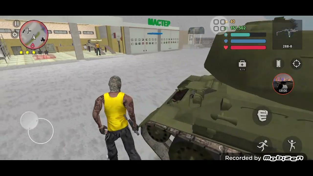 Criminal Russia 3d Gangsta way Tank Rampage + 5 star escape