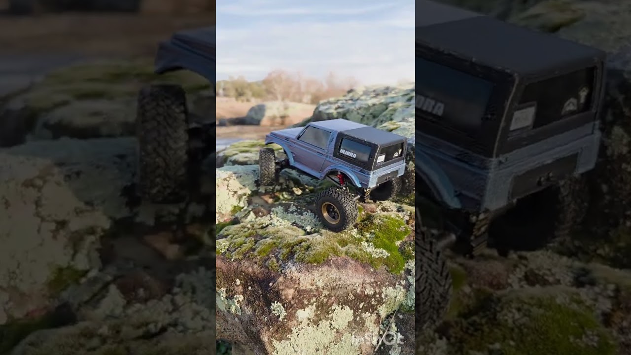 Scx24 Suzuki body with a stubby 114mm wheelbase with 22mm tires. 