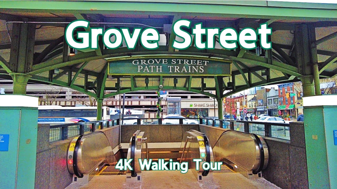 Grove Street in Jersey City NJ | 4K Walking Tour
