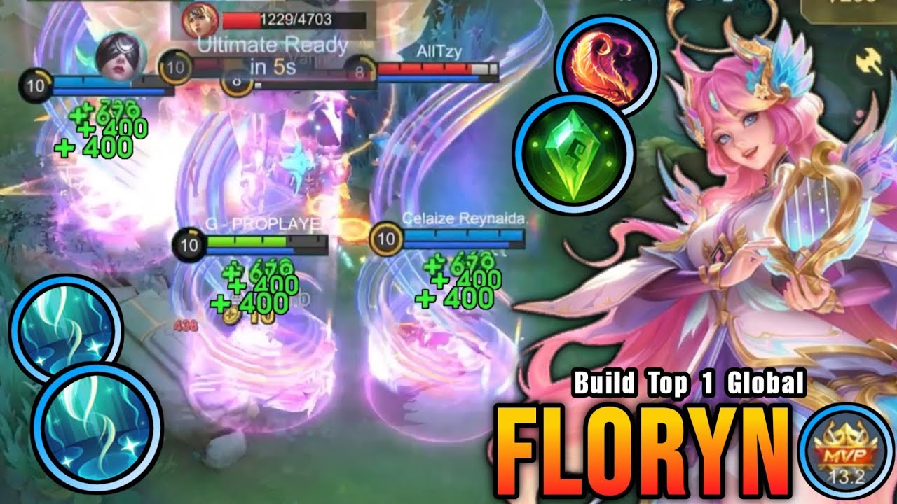Support META!! Floryn Collector Skin MVP Plays!! - Build Top 1 Global Floryn ~ MLBB