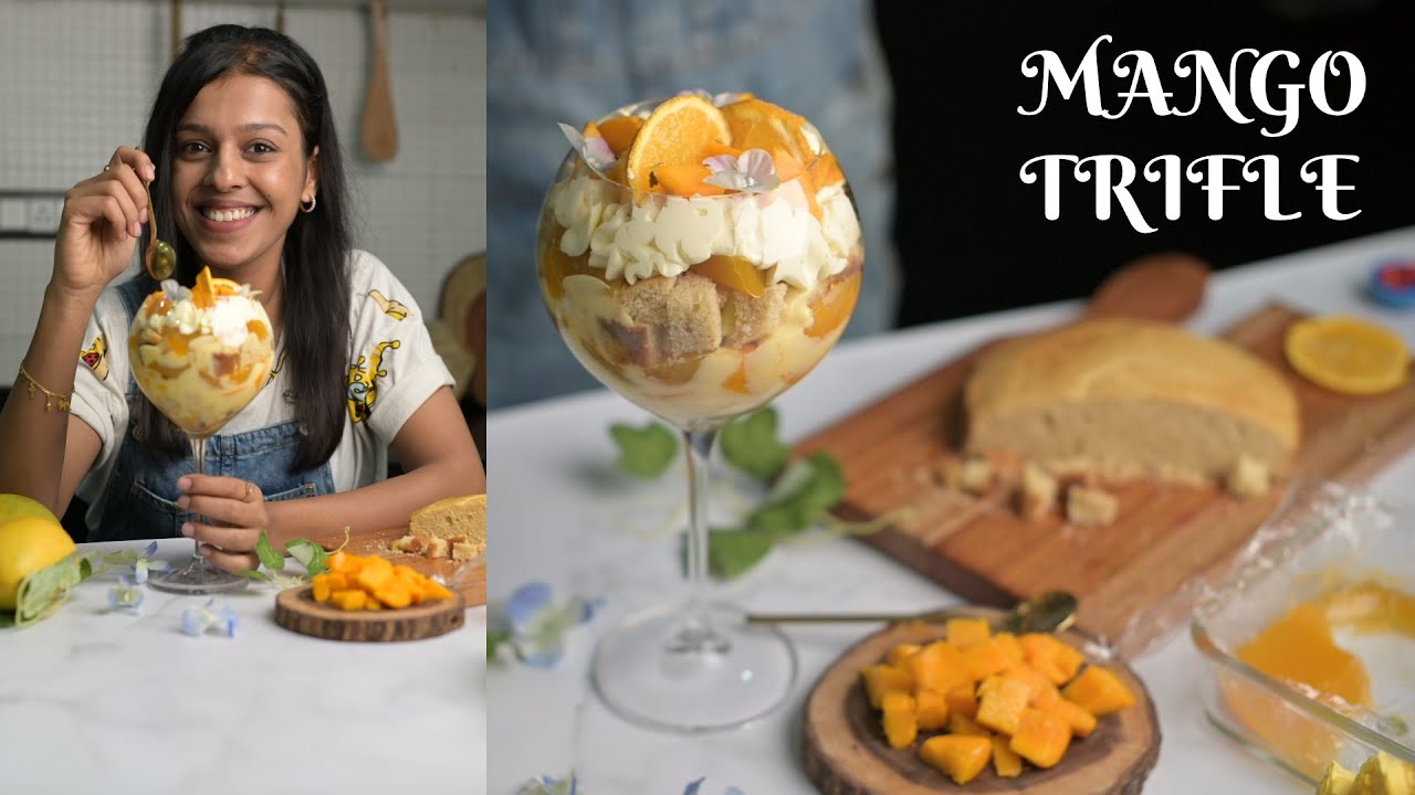 MANGO TRIFLE | Best mango pudding dessert | Eggless & No Bake