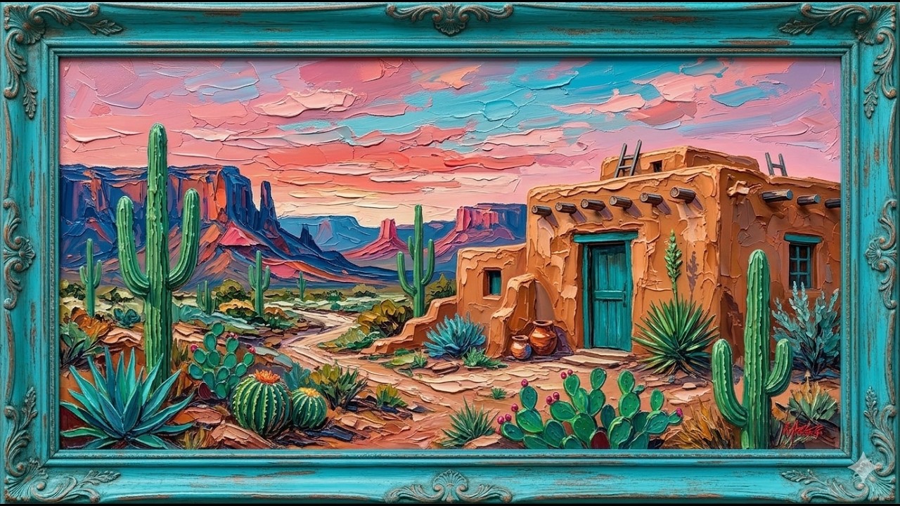 Abstract Southwestern Vibes | 4K Frame TV Art | screensaver