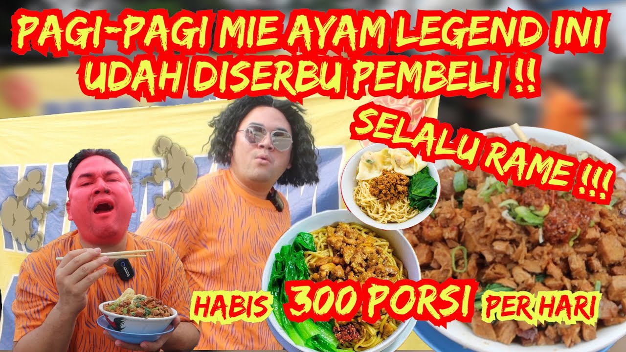 MIE AYAM GEROBAK PALING RAME SE-DEPOK🔥DARI JAM 7 PAGI ANTRINYA PANJANG BANGET‼️UDAH JUALAN 30 TAHUN
