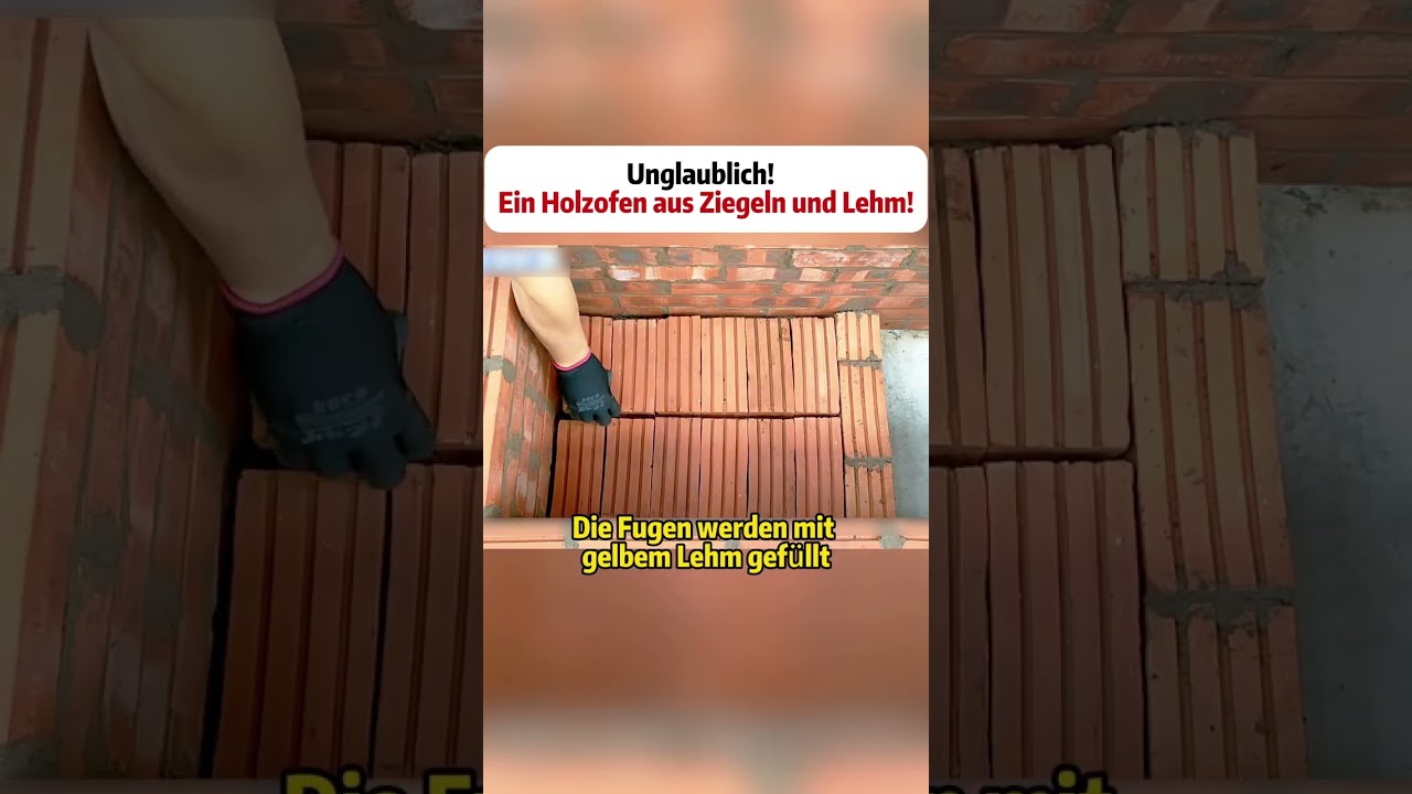 Unglaublich!  Ein Holzofen aus Ziegeln und Lehm!  #Holzofen #DIYProjekte #Selbstgemacht