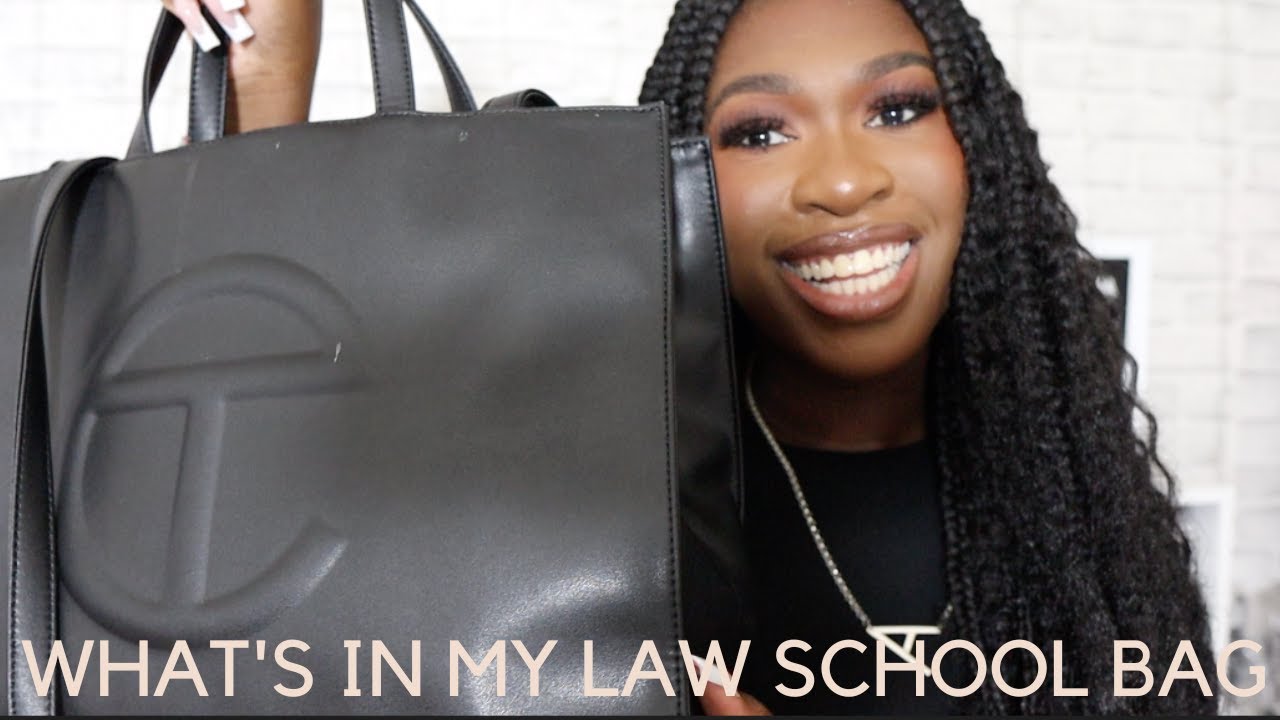 WHATS IN MY LAW SCHOOL BAG?! MEDIUM BLACK TELFAR | FT. DOSSIER