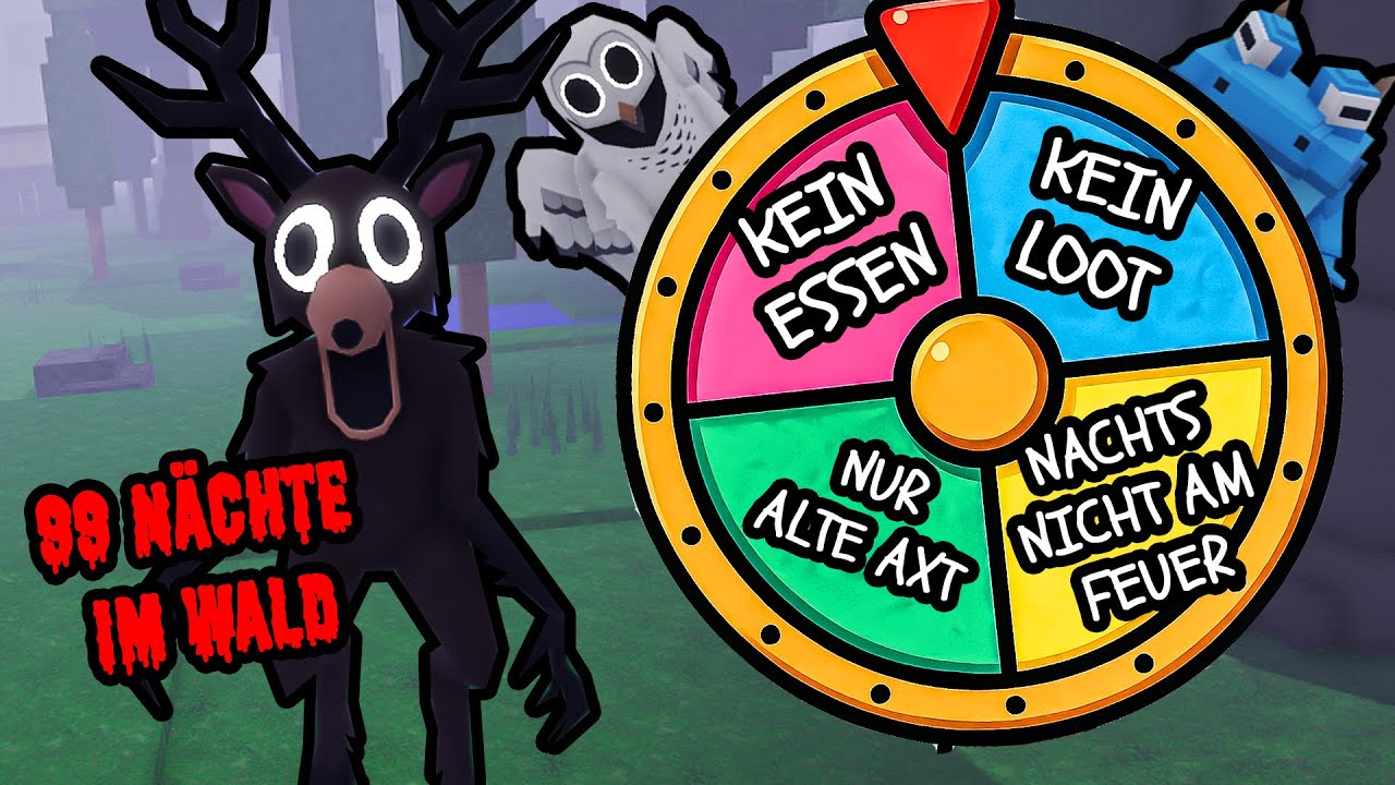 GLÜCKSRAD ENTSCHEIDET wie wir 99 NÄCHTE IM WALD spielen müssen!