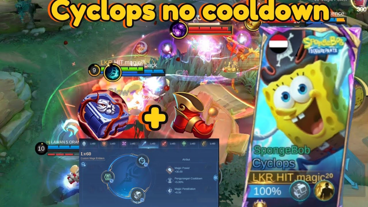 CYCLOPS MODE PUSH ‼️skin SpongeBob Tempel Estes Gacor