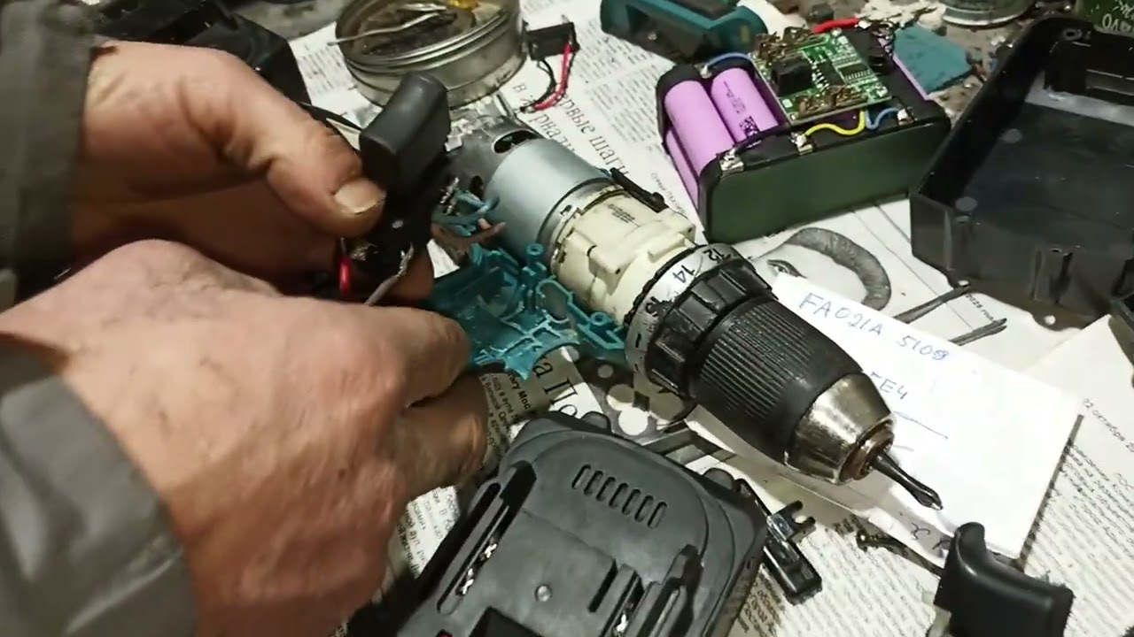 Шуруповёрт Makita DDF 453 переделка, увеличение мощности акб