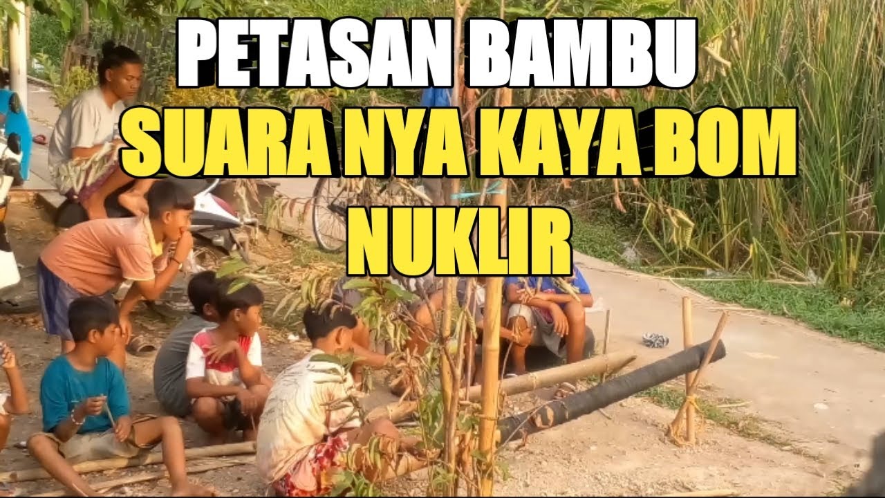MAIN PETASAN BAMBU KENA MARAH SAMA IBU2 ....!!! AUTO KABURR #petasanbambu #ank2bikinpetasanbambu