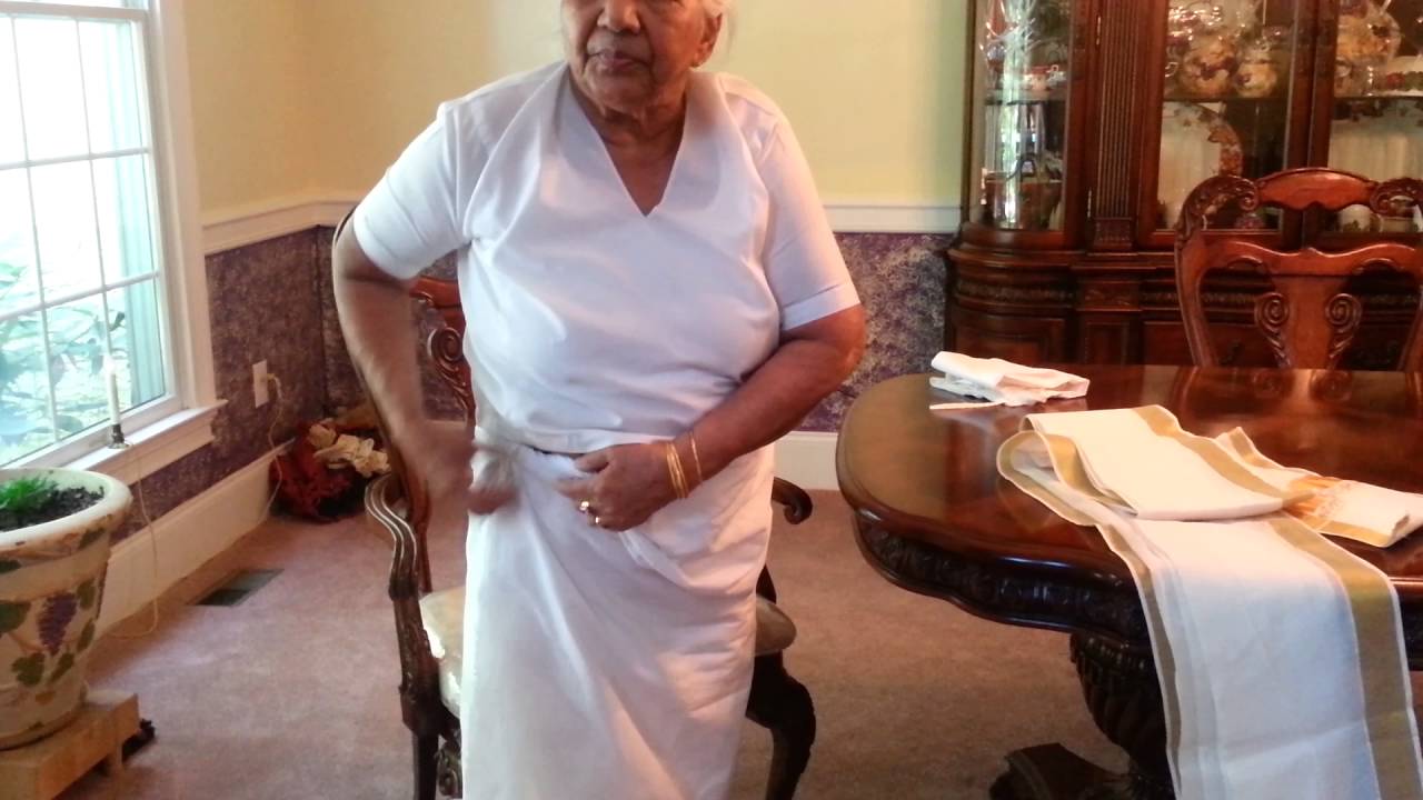 How to wear Chatta and Mundu....