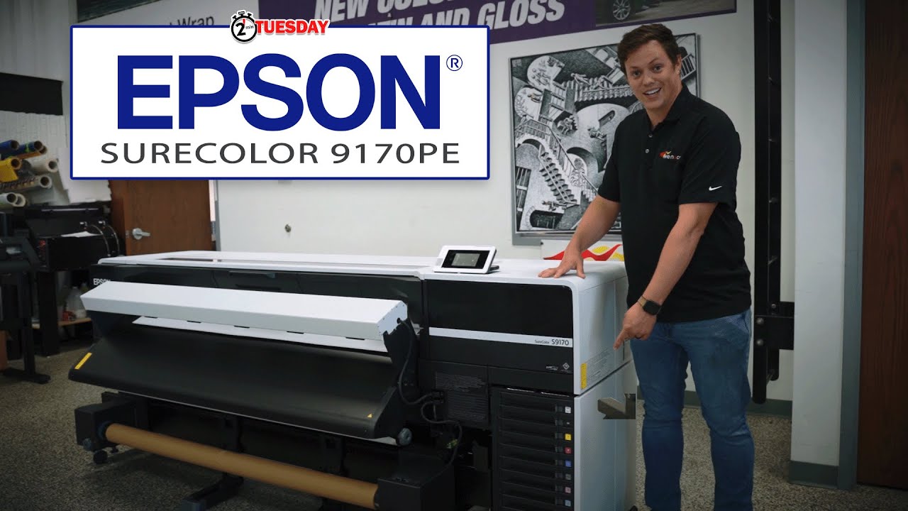 Epson SureColor S9170PE 64in Eco-Solvent Inkjet Wide Format Printer | 2 Minute Tuesday