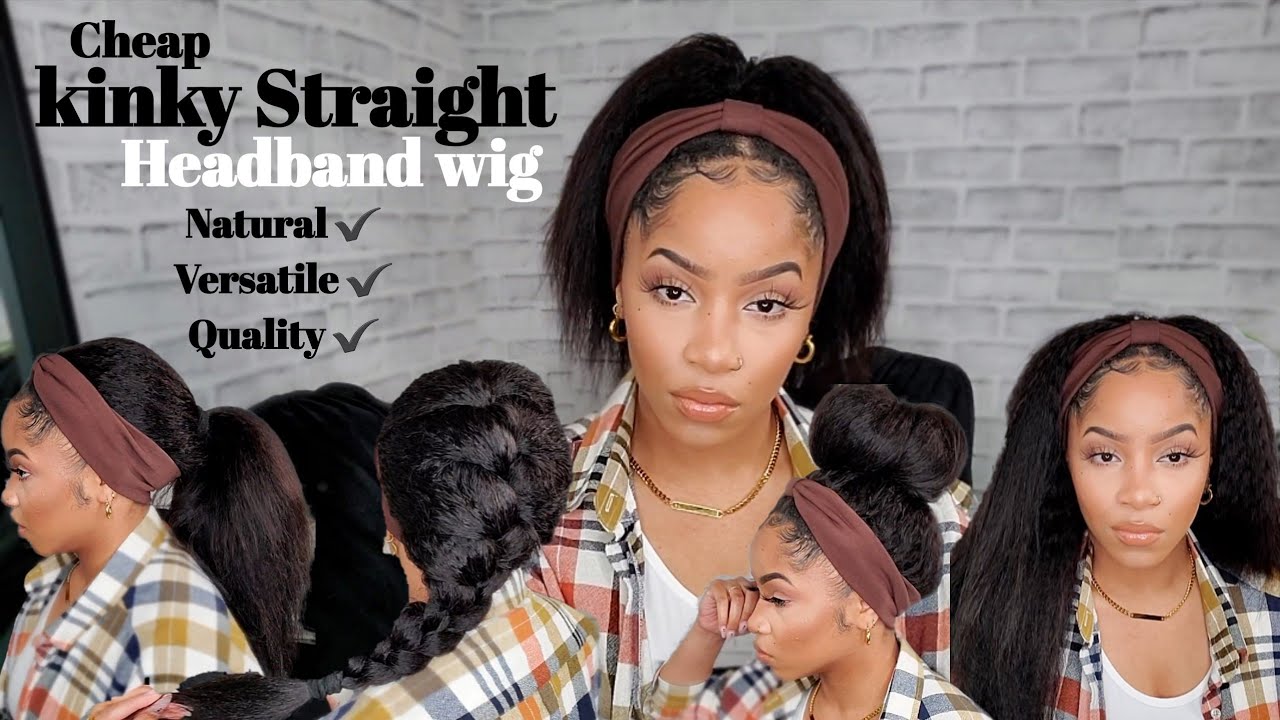 POP ON & GO! Cheap Kinky Straight Headband Wig | Hair Catfish Alert🚨 ft. Nadula hair | SharronReneé