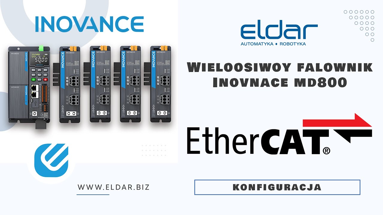 Komunikacja wieloosiowego falownika Inovance MD800 z PLC Inovance AM400 poprzez EtherCAT