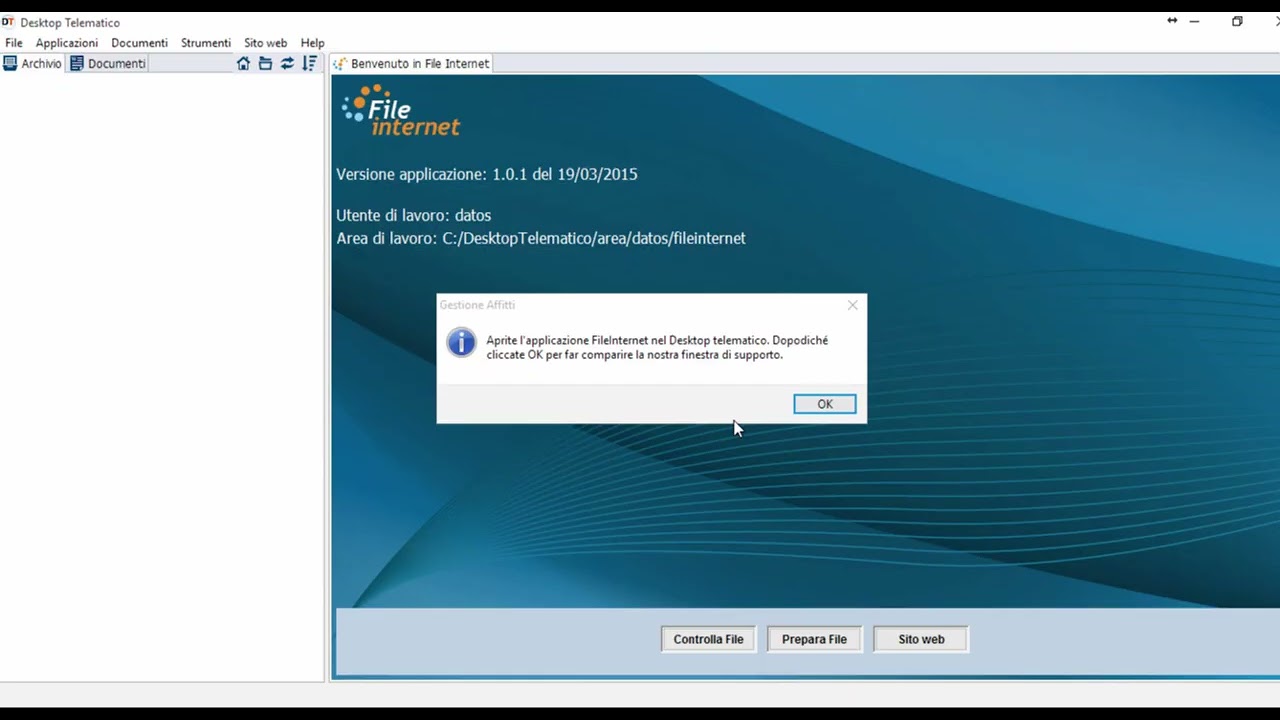 FileInternet  con  Desktop Telematico