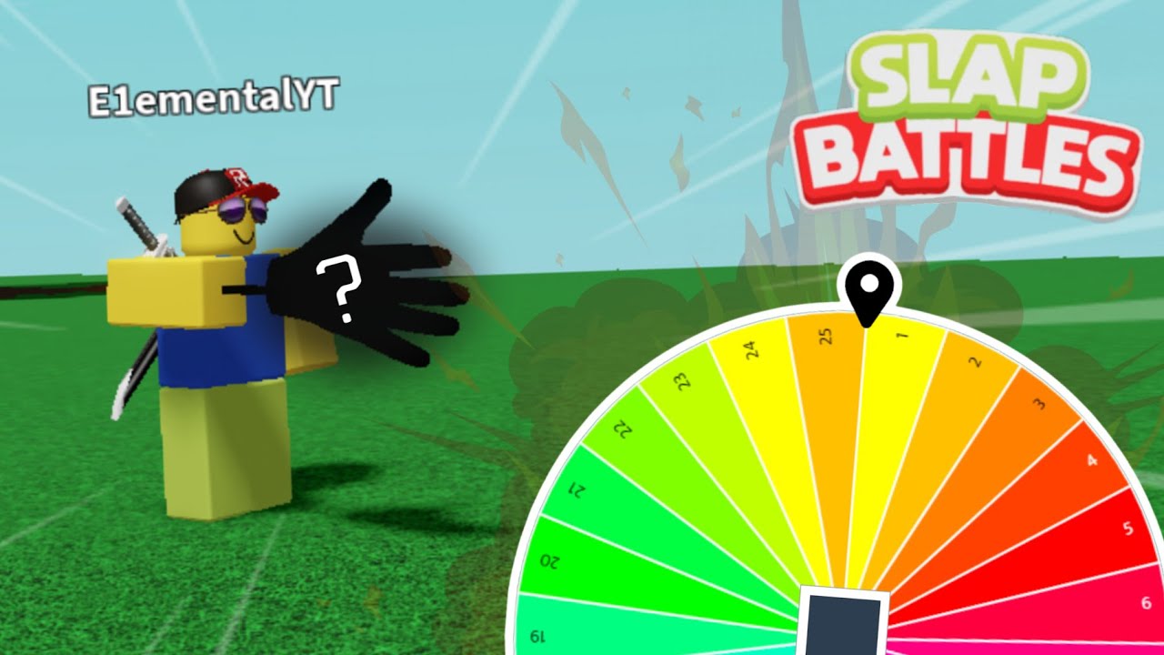 Случайный вызов перчаткам (Roblox Slap Battles)