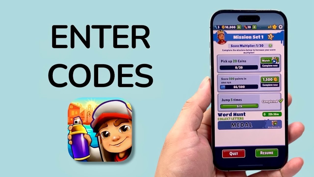 How To Put Codes In Subway Surfers Game - Redeem Promo Codes
