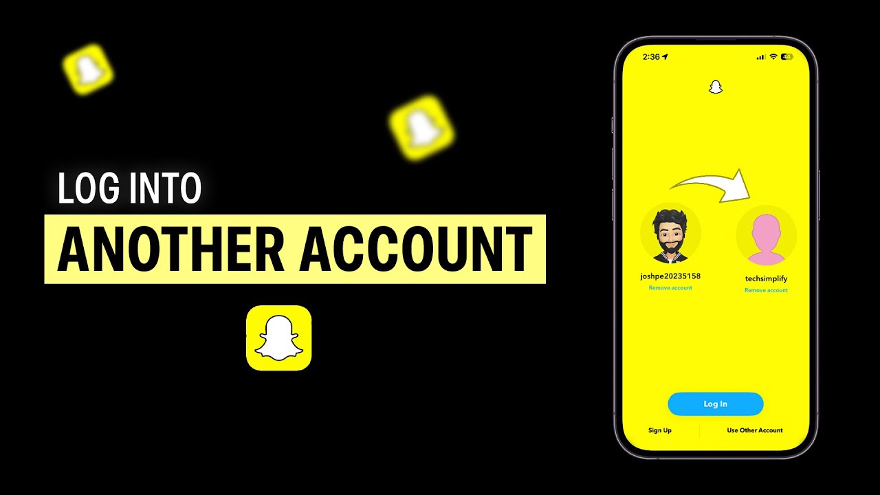 Как войти в другой аккаунт в Snapchat?