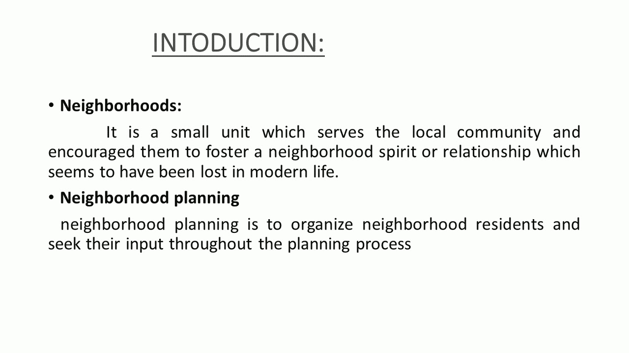 Planning & Neighbourhood Planning