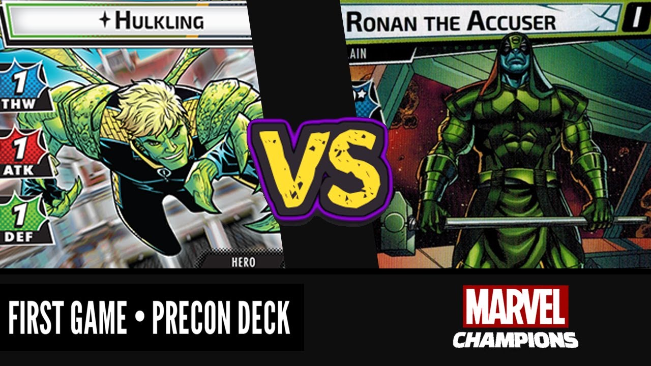 HULKLING DEBUT vs RONAN THE ACCUSER | Marvel Champions Playthrough | Civil War Precon Deck